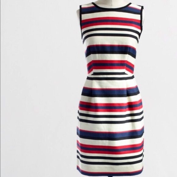 J.Crew  l  Multi Colored Striped Sleeveless Dress - Picture 1 of 3